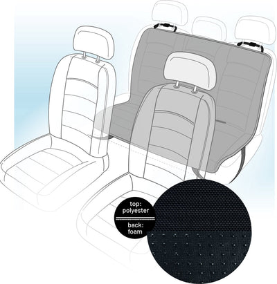 Couverture de luxe pour chien Flamingo pour voiture - Couverture de voiture - Panier pour chien - Mac - Gris - 130 x 109 cm - Protection de siège arrière hydrofuge pour chiens