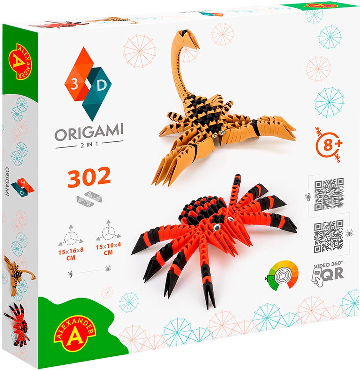 Alexander Toys Alexander Toys Origami 3D Araignée et Scorpion - 302 pièces
