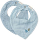 Little Dutch - lot de 2 bavoirs bandana - bleu - essentiels