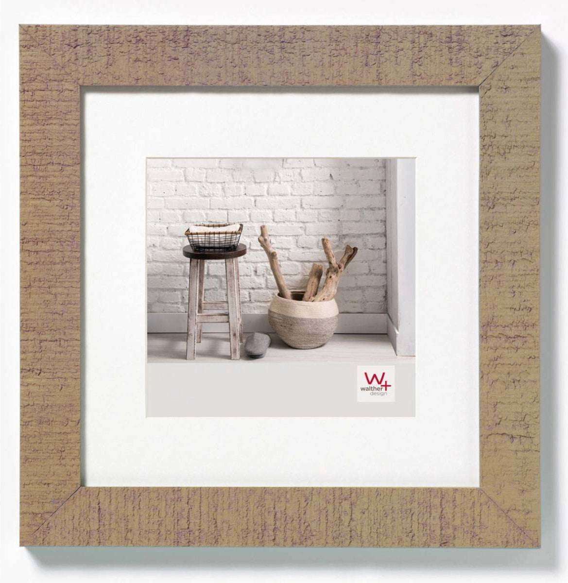 Walther home - cadre en bois - format photo 30x30 cm - beige marron
