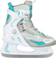 Patin de hockey sur glace Nijdam - botte semi-souple - blanc gris bleu - taille 38