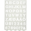 Gabarit d'entreprise Creativ, lettres et chiffres, h : 25 mm, feuille 21x29 cm, 1 pièce