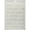 Gabarit d'entreprise Creativ, lettres et chiffres, h : 25 mm, feuille 21x29 cm, 1 pièce
