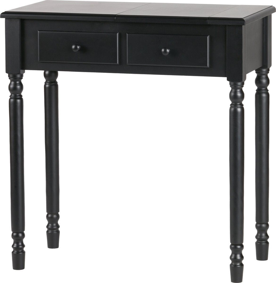Coiffeuse Woood Romy Hall - bois - noir - 78x75x38