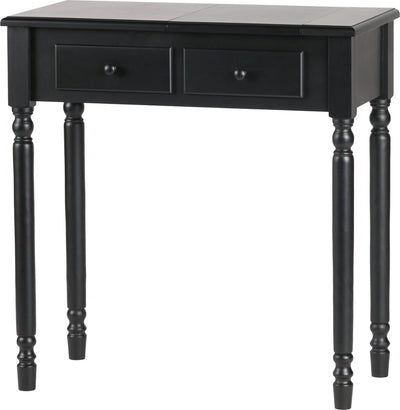 Coiffeuse Woood Romy Hall - bois - noir - 78x75x38