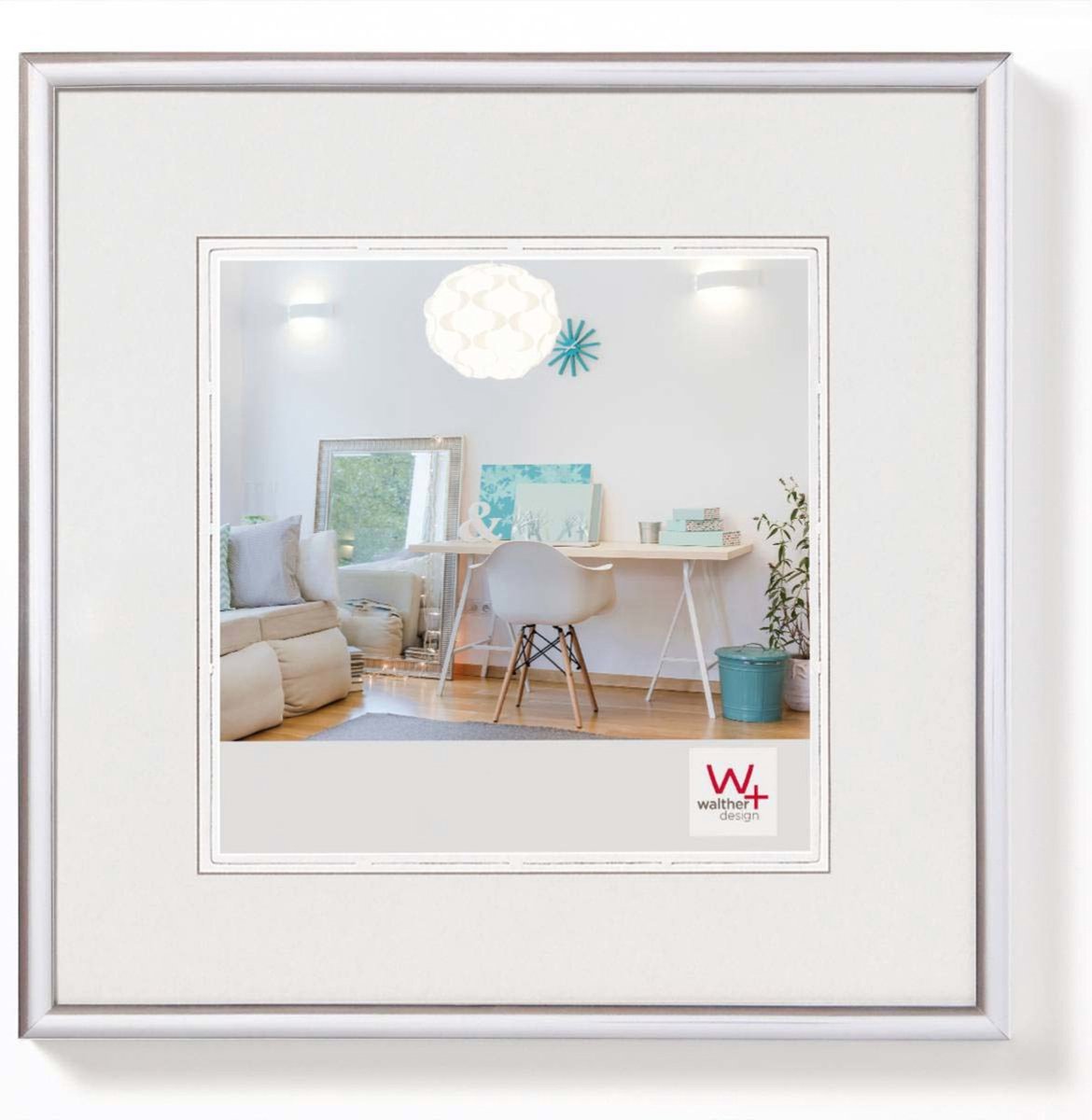 Walther new lifestyle - cadre en plastique - format photo 30x30 cm - argent