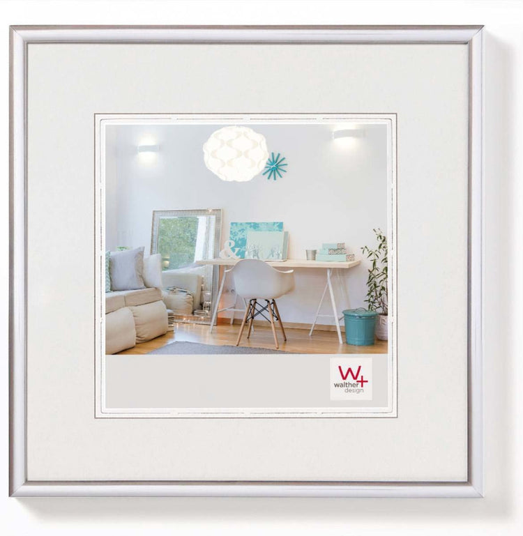 Walther new lifestyle - cadre en plastique - format photo 30x30 cm - argent