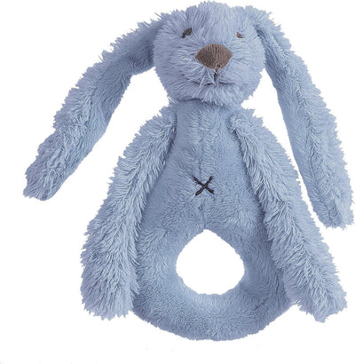 Hochet richie lapin cheval heureux - bleu foncé - cadeau bébé