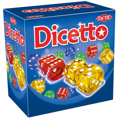Dicetto tactique – jeu de dés – jeu familial – dés colorés – dés tactiques et jeu de cartes