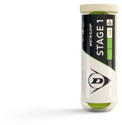 Balles de tennis Dunlop stage 1 - 3 pièces - vert jaune