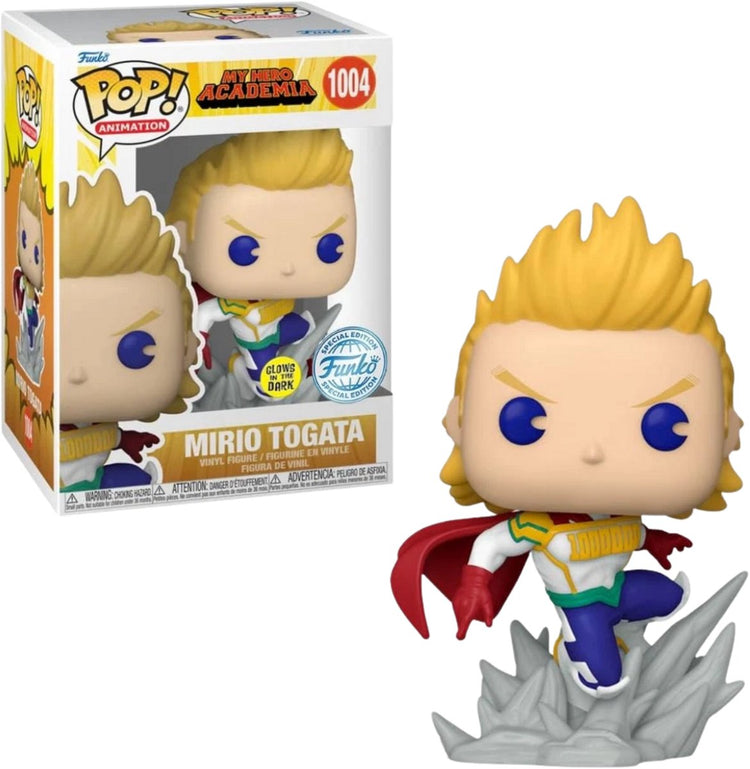 Funko-pop ! mon université de héros - le costume de héros mirio togata brille dans le noir exclusif