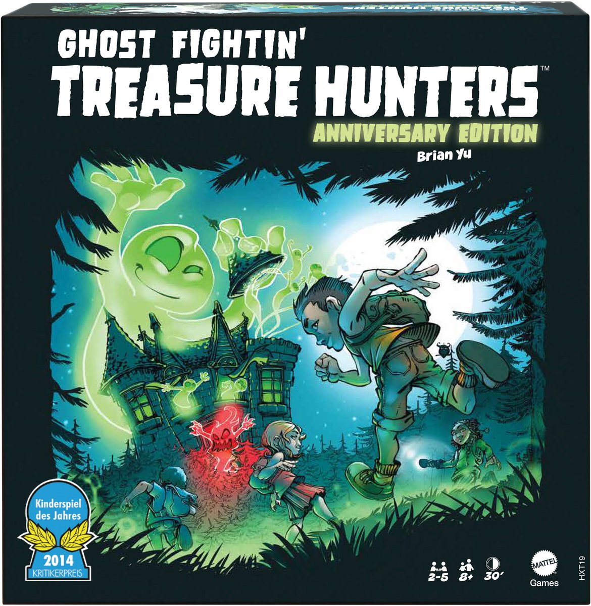 Mattel Games Games Ghost Fightin' Treasure Hunters Edition anniversaire, jeu de société, stratégie, 8 ans, 30 min, jeu familial