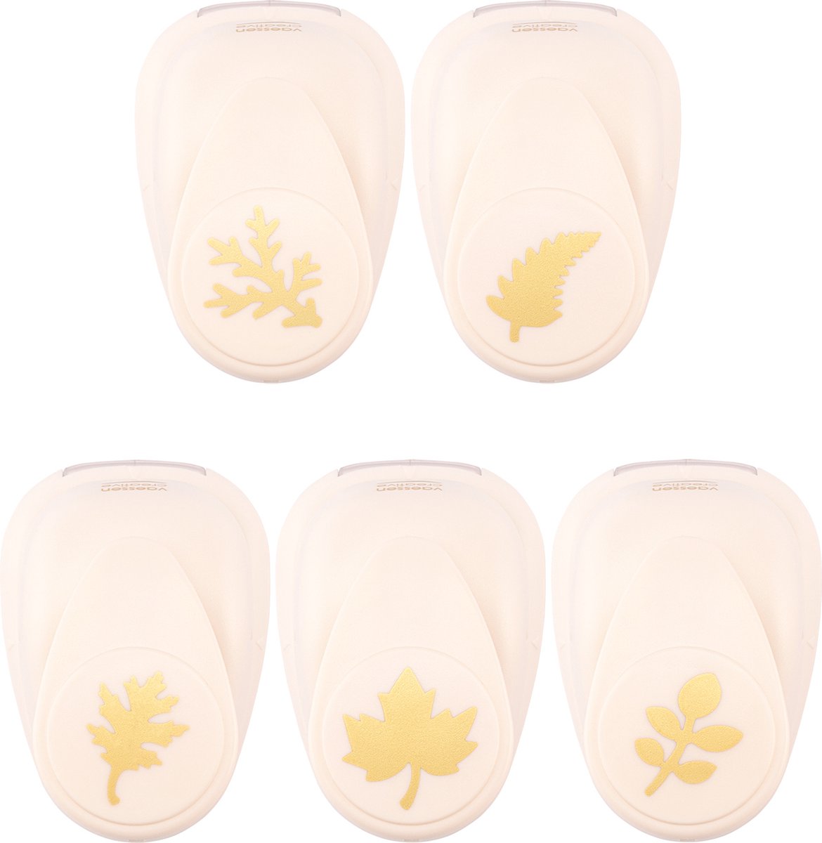Vaessen creative punch set - figure punch - feuilles d'automne - 5 pcs. - 1,7 à 2,5cm