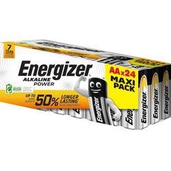 Piles energizer puissance alcaline lr6 aa 24 pièces