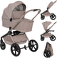 Poussette 2en1 Lionelo Freya - poussette nacelle - de la naissance à 22 kg - poussette premium - roues PU avec suspension - siège face à l'avant - capote UPF50+ - système d'accessoires complet