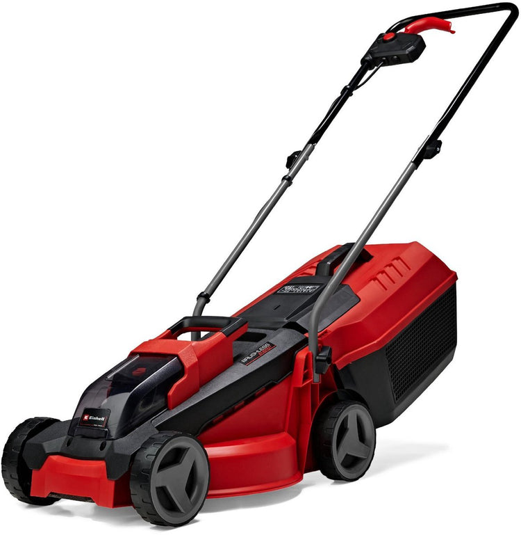 Tondeuse à gazon sans fil Einhell ge-cm 18 30 li kit - power x-change - 18 v li-ion - largeur de coupe : 30 cm - superficie de pelouse recommandée : jusqu'à 150 m² - sac de collecte 25 l - hauteur de coupe : 30-70 mm - incl. Batterie et chargeur 3,0 Ah