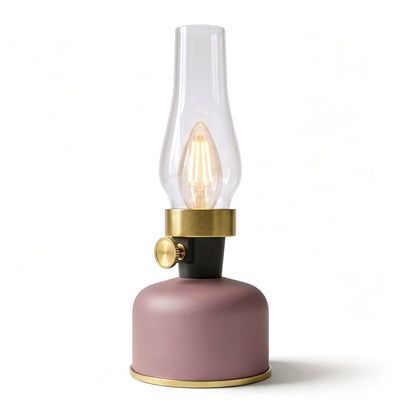 Lampe de table rechargeable Calex lavinio - sans fil - lampe à huile LED - lampe de camping - intérieur et extérieur - lumière blanc chaud - dimmable - rose