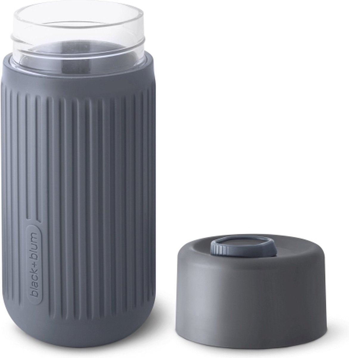 Black blum black+blum mug de voyage en verre - 340ml - gris
