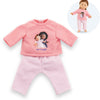 Pyjama rose corolle pour poupées de 36 cm, 2dlg.