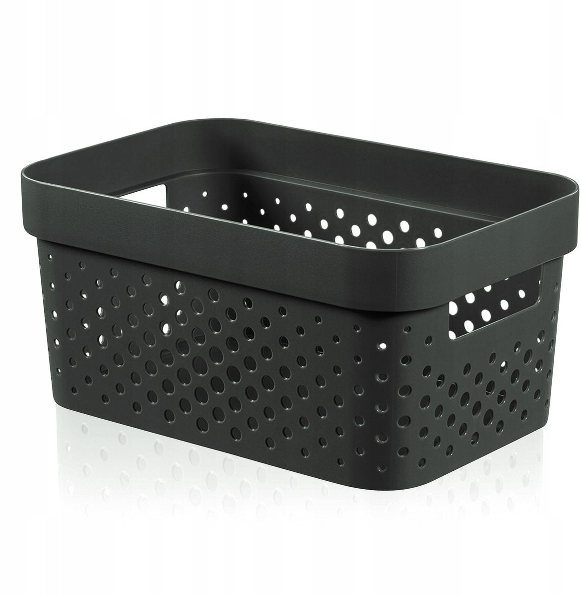 Courbe | panier infinity dots xs 1,4 l recyclé, gris anthracite, matière 100% recyclée, 17 x 12,6 x 8,4 cm