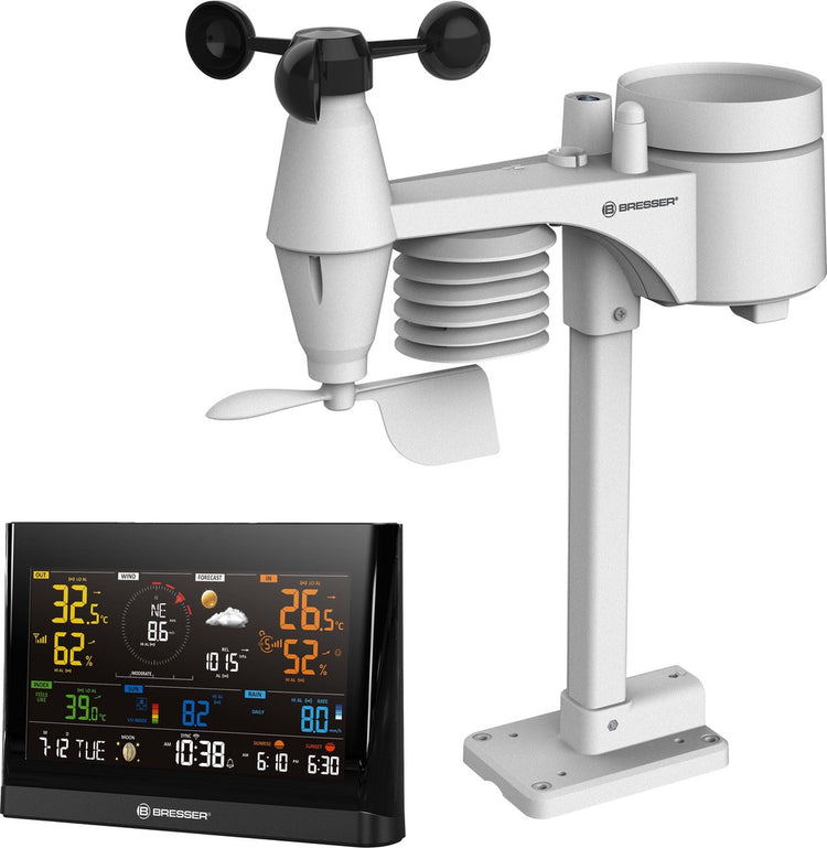 Station météo Bresser - capteur 7 en 1 - pour l'intérieur, l'extérieur - avec WLAN