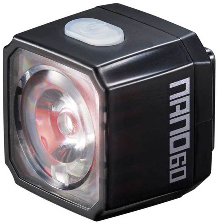 Lampe arrière Cateye nano60 - 60 lumens - technologie de lentille opticube - rechargeable par USB - 6 modes d'éclairage - y compris monture sp-14-ra - noir