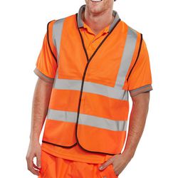 Gilet frappant haute visibilité orange 4xl