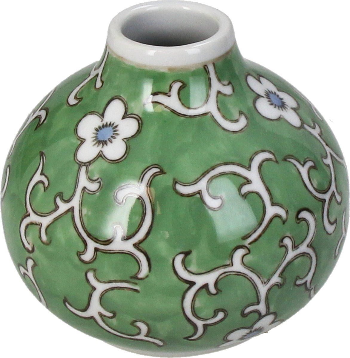 Vase collection Hd porcelaine vert 11,5x11,5x10,5cm