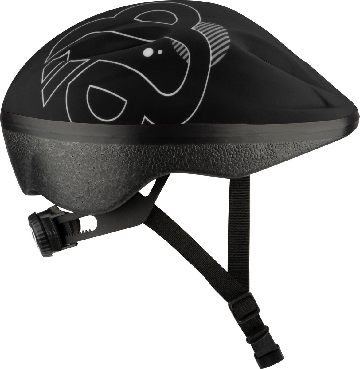 Casque junior Nijdam - dark storm - noir gris argent