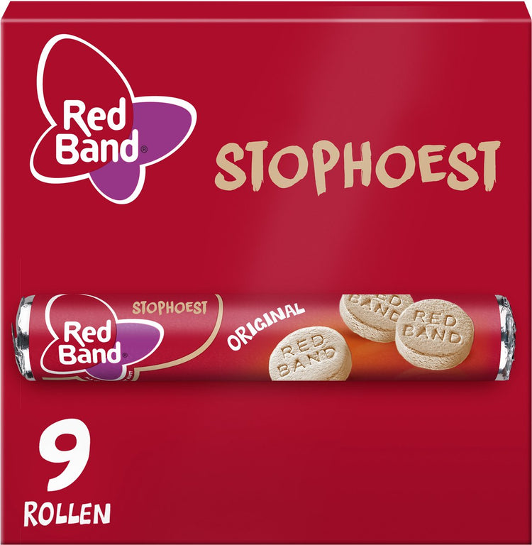 Bande rouge stop toux - bonbon gorge - saveur apaisante - 9 rouleaux de 40g