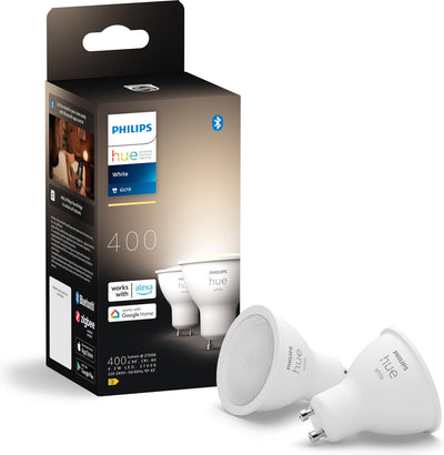 Philips hue spot - lumière blanche chaude - pack de 2 - gu10