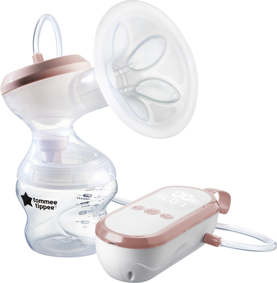 Tommee tippee fait pour moi - tire-lait électrique simple - forte aspiration - toucher doux - rechargeable via USB - silencieux - portable - modes express - biberon inclus
