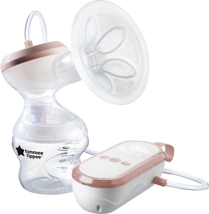 Tommee tippee fait pour moi - tire-lait électrique simple - forte aspiration - toucher doux - rechargeable via USB - silencieux - portable - modes express - biberon inclus