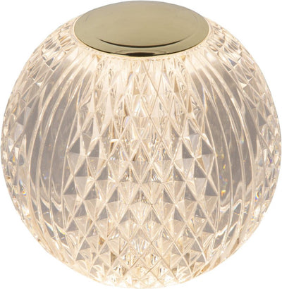 Lucide cintra - lampe de table rechargeable - batterie rechargeable - ø 11 cm - LED 3 stepdim - 1x2w 2700k - transparent