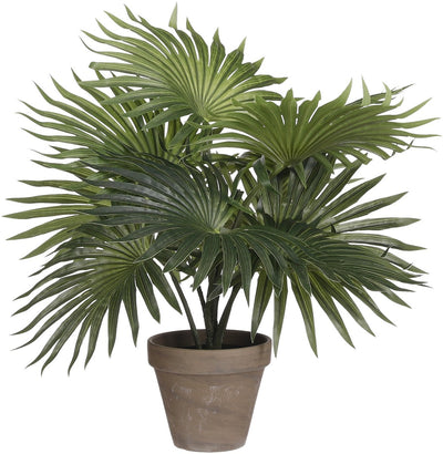 Mica decorations arbuste de palmier artificiel - vert - h30 x d35 cm - qualité supérieure