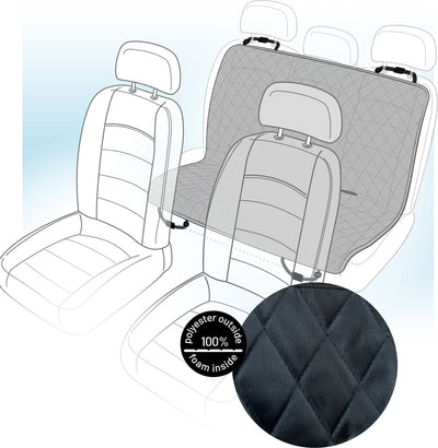 Couverture de luxe pour chien Flamingo pour voiture - couverture de voiture - voiture panier pour chien - kia - housse de siège arrière noire pour animaux de compagnie - 140x140 cm, hydrofuge et résistante aux rayures