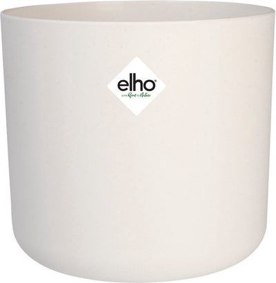 Elho b.for soft round 25 - pot de fleur d'intérieur - 100% plastique recyclé - ø 24,7 x h 23,3 cm - blanc