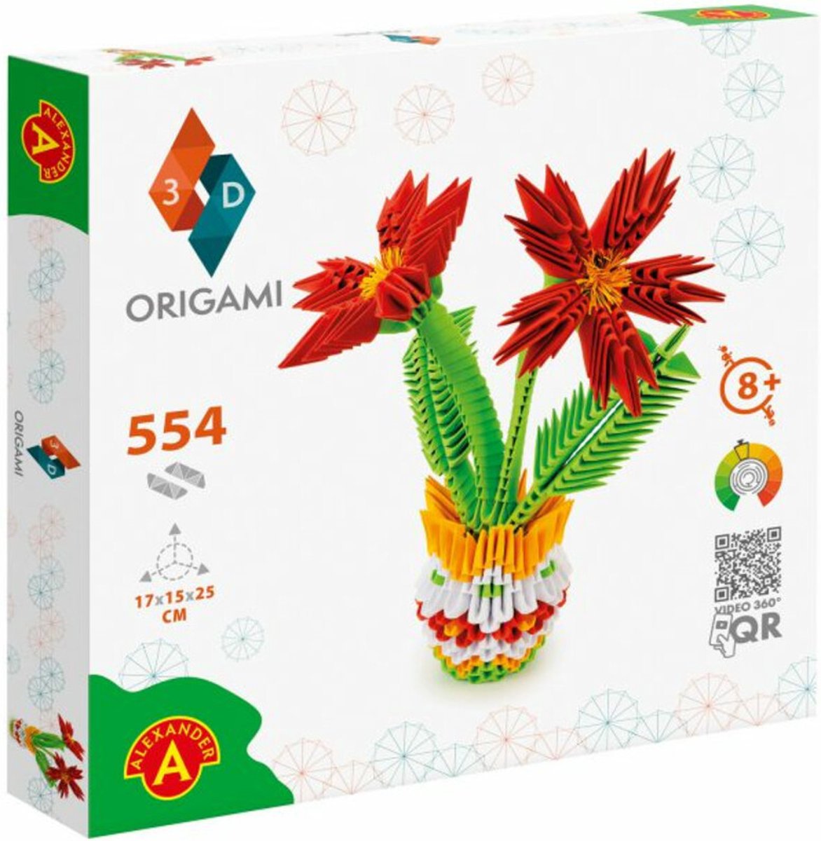SELECTA ORIGAMI 3D VASE FLOWN, 554DLG.