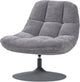 Fauteuil pivotant Woood elvi - structure chenille - gris clair - 81x73x84
