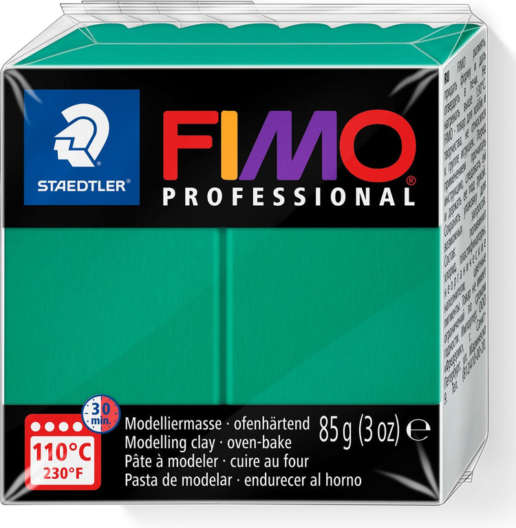 Fimo professionnel - bloc de pâte à modeler professionnel durcissant au four 85 g - vert primaire