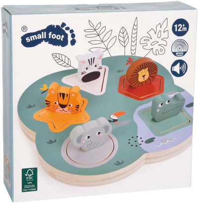 Small foot - puzzle safari en bois avec sons d'animaux 3D