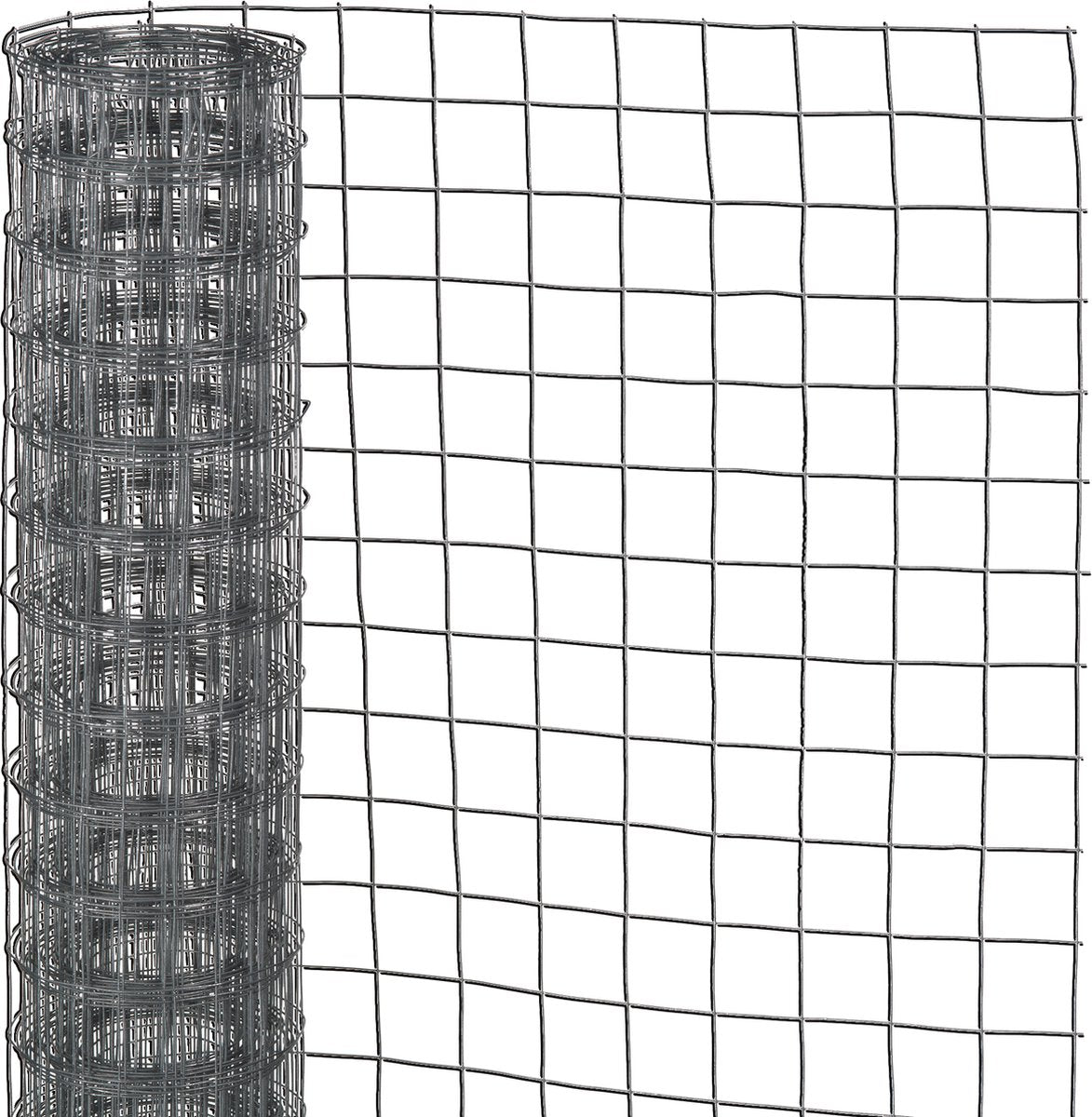 Nature - maille en acier galvanisé - 10 x 0,50m - gris - maille 12,7mm