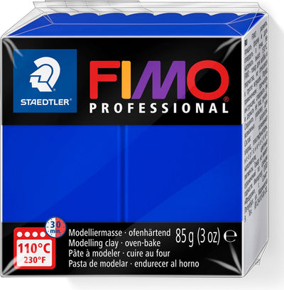 Fimo professionnel durcissant au four, bloc de pâte à modeler professionnel 85 g - outremer