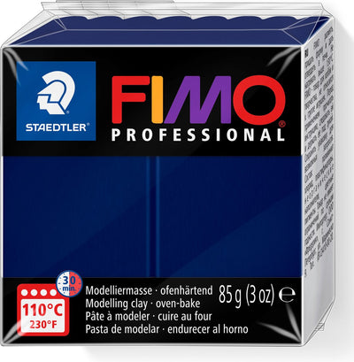 Fimo professionnelle - bloc de pâte à modeler professionnelle durcissant au four 85 g - bleu marine