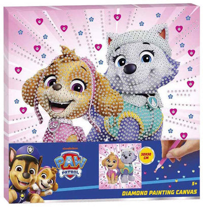 Toile de peinture diamant Paw Patrol de groupe d'artisanat créatif - 30x30cm