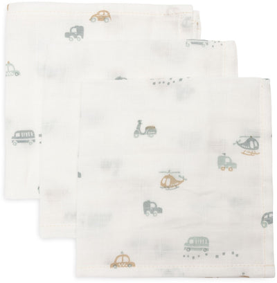Jollein - torchon hydrophile 31x31cm - torchons pour bébé - 3 pièces - en déplacement