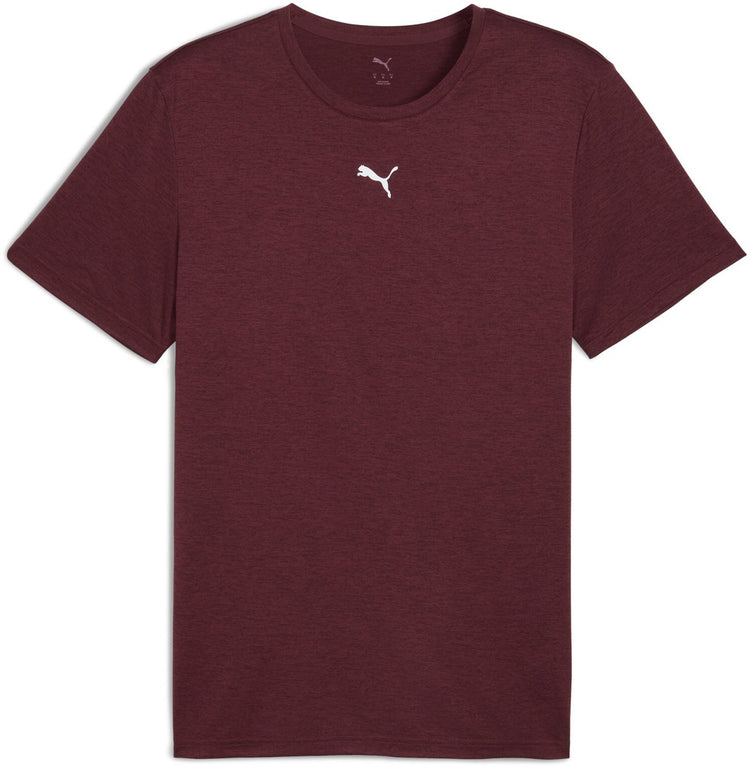 Puma m tad essentials heather cat tee (cf small cat) chemise de sport pour hommes - ruby shimmer heather