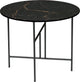 Table d'appoint Woood vida - métal porcelaine - noir - 48x60x60