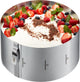 Gefu tondo clip cercle à gâteau réglable ø16-30 cm – cercle de cuisson en acier inoxydable avec clip – hauteur 10 cm