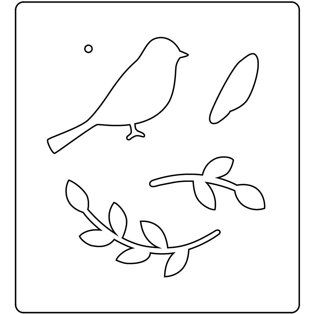 Creativ company matrice de découpe, oiseau, taille 14x15,25 cm, épaisseur 15 mm, 1 pièce